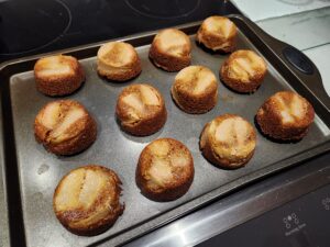 Pear Muffins cooling on pan