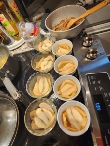 Preparing Pear Muffins